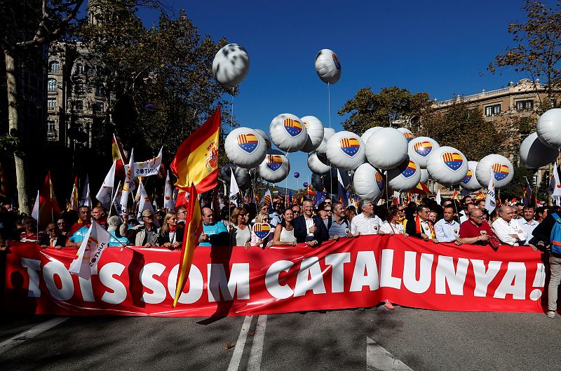 Manifestación por la unidad de España en Barcelona