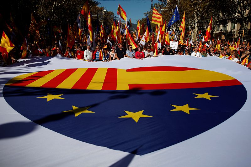 Manifestación por la unidad de España en Barcelona