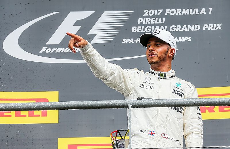 27/08/2017.- El británico también conquistó el GP de Bélgica, su quinta victoria del año.