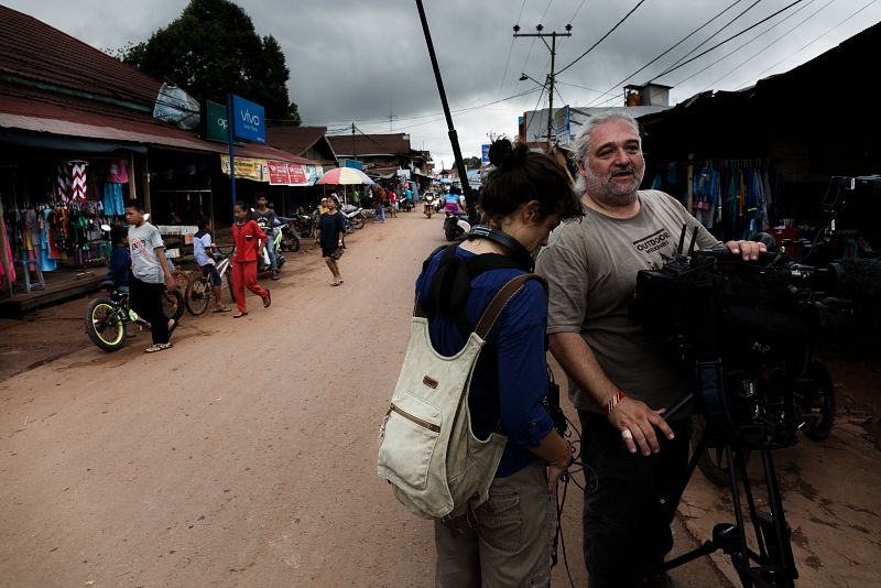 Rodaje en el mercado de Parenggean