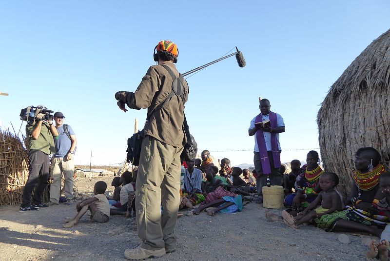Con Stephen Mutuky, misionero en Loiyangalani