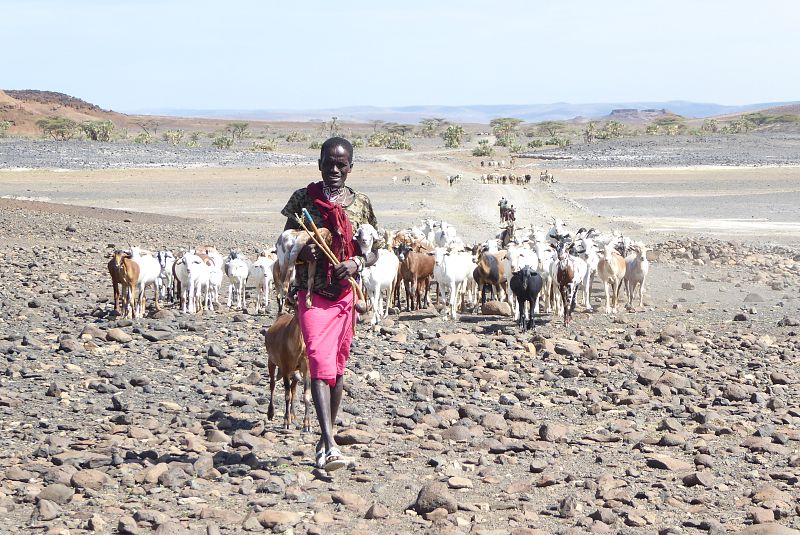 Pastor turkana de Kenia
