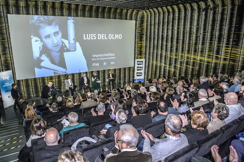   La sala de Cineteca Madrid, durante la presentación del documental "Luis del Olmo. Protagonista"