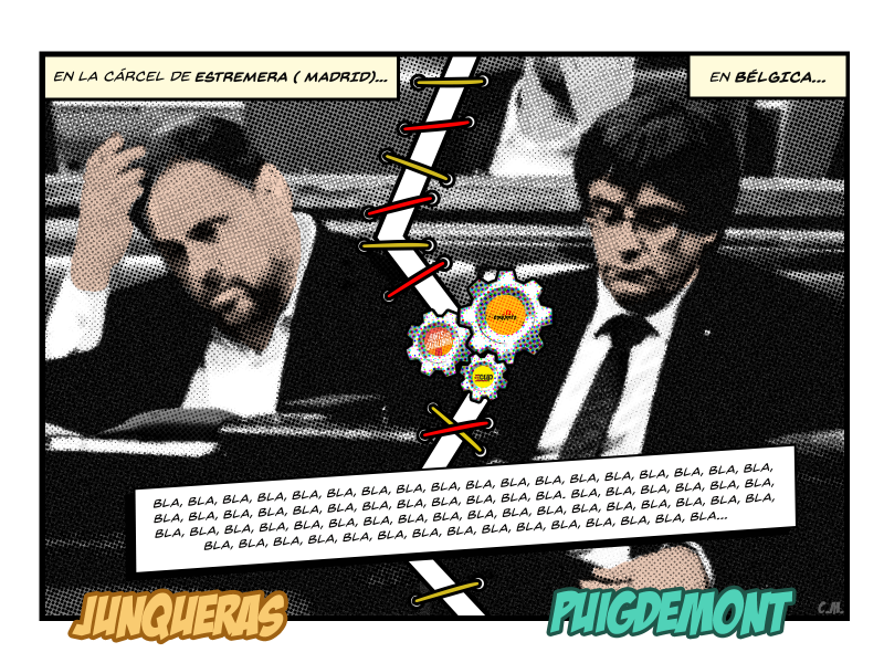 El cómic del 21-D | Junqueras vs Puigdemont