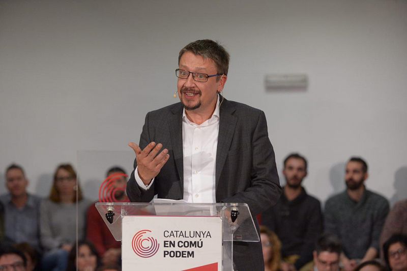 Xavi Domènech, en el discurso inaugural de su campaña para el 21-D