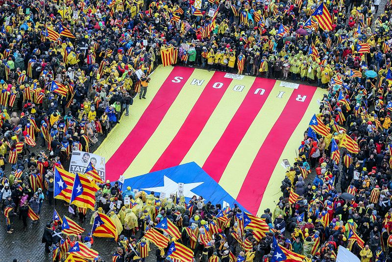 Marcha independentista en Bruselas