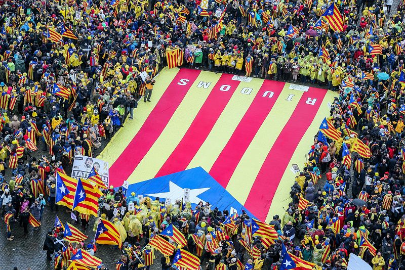 Marcha independentista en Bruselas