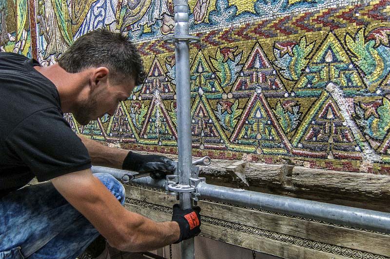 Mosaicos cruzados de la Basílica de Belén
