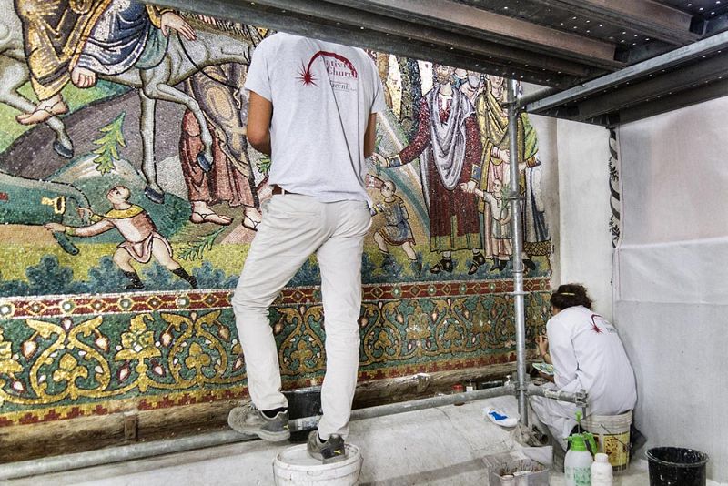 Mosaicos cruzados de la Basílica de Belén