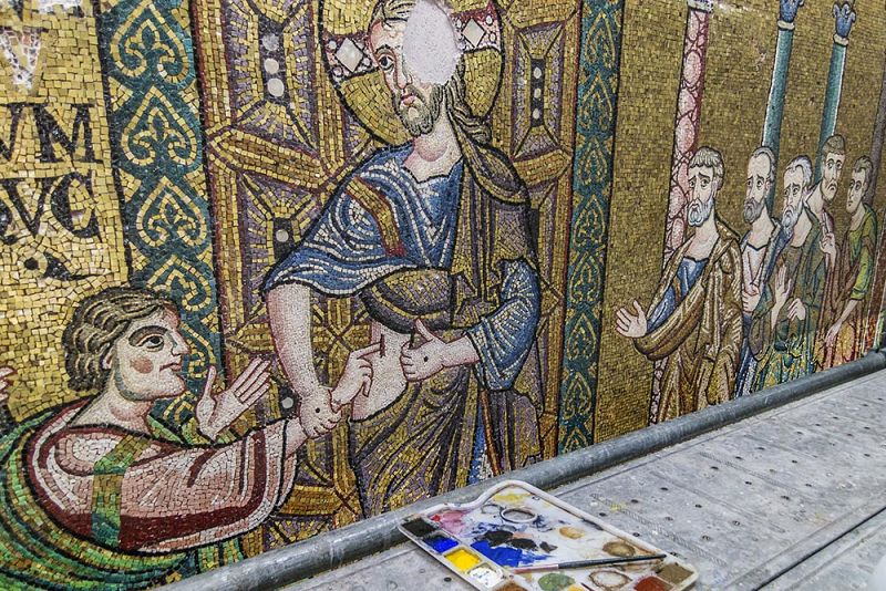 Mosaicos cruzados de la Basílica de Belén