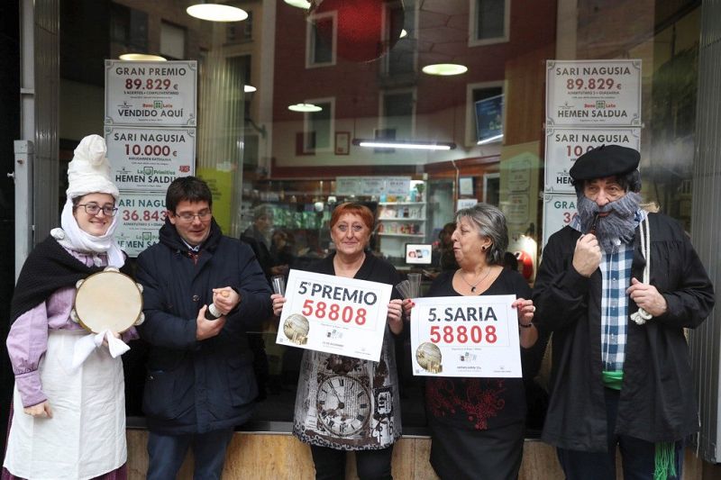 Quinto Premio Lotería Navidad, el número 58808