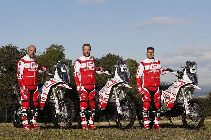 Jonathan Barragán, Johnny Aubert y Cristian España serán los pilotos del GasGas Rally Team en el Dakar 2018.