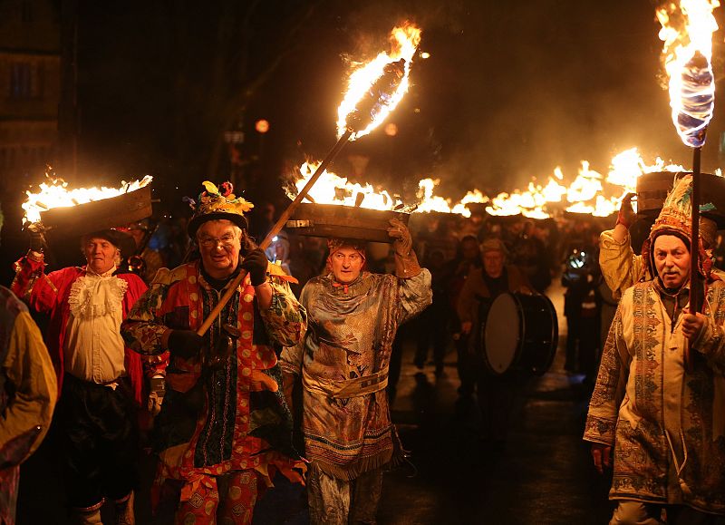 New Year's Eve celebration in Allendale, England