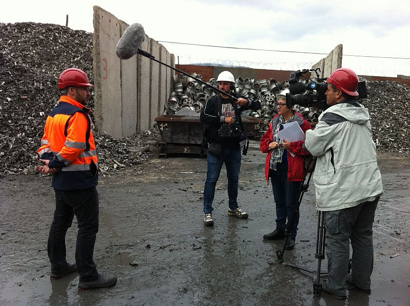 Entrevista en el parque de materiales de Fundial