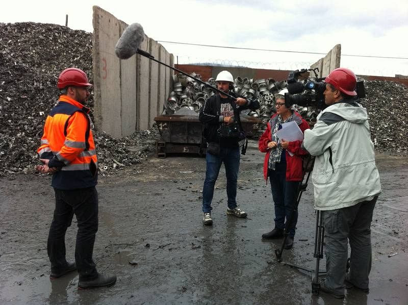 Entrevista en el parque de materiales de Fundial