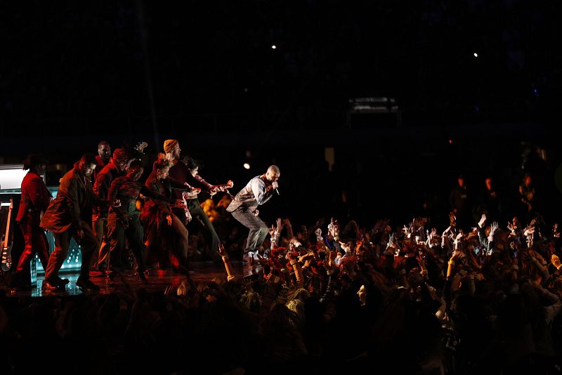 Justin Timberlake, en plena actuación ante la mirada del público