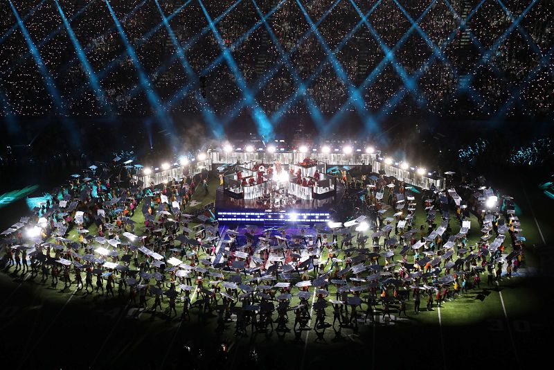 Panorámica del U.S Bank Stadium de Minneapolis durante la actuación de Justin Timberlake