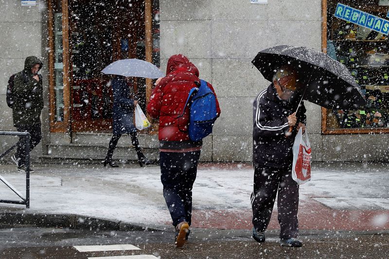 Intensa nevada en Madrid