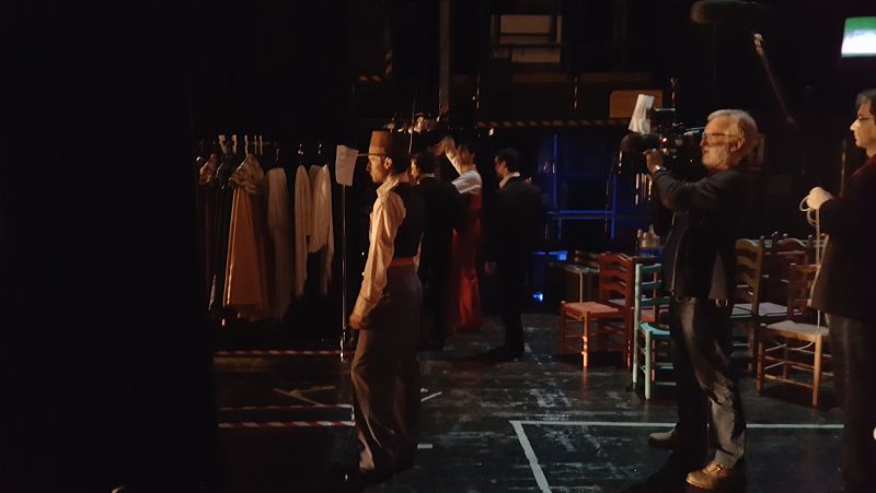 Grabando entre bambalinas