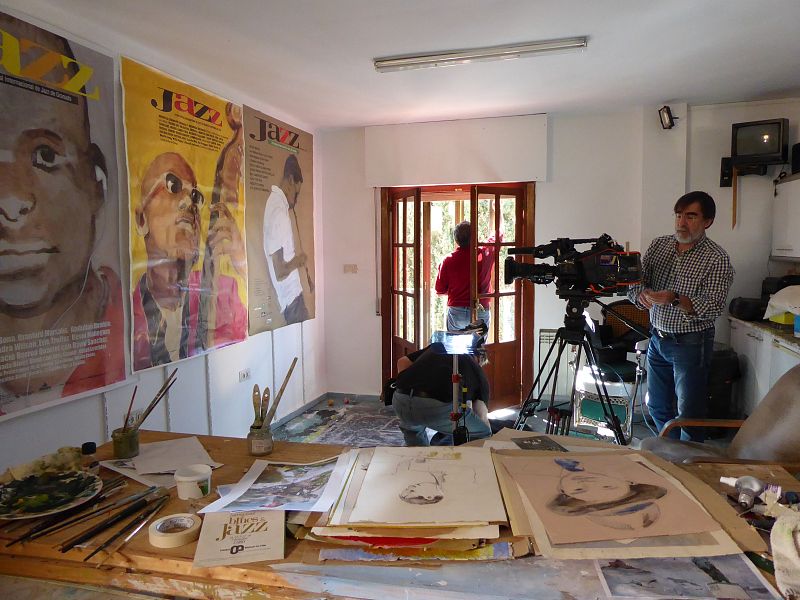 En el estudio de Juan Vida