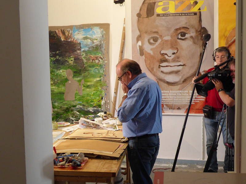 Juan Vida en su estudio