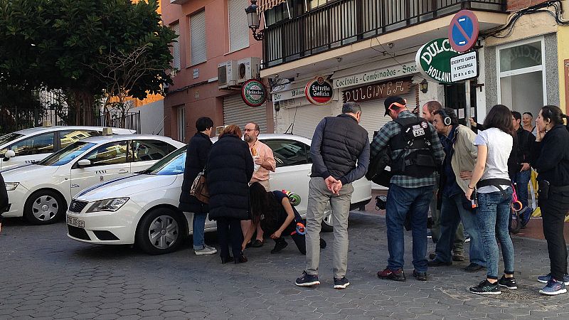 Paz Vega en el momento del rodaje de 'Fugitiva'