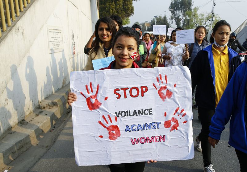 Mujeres contra la violencia machista en Nepal