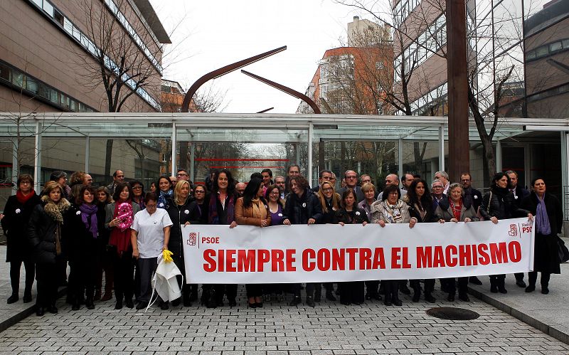 Concentración del PSOE de la Asamblea de Madrid