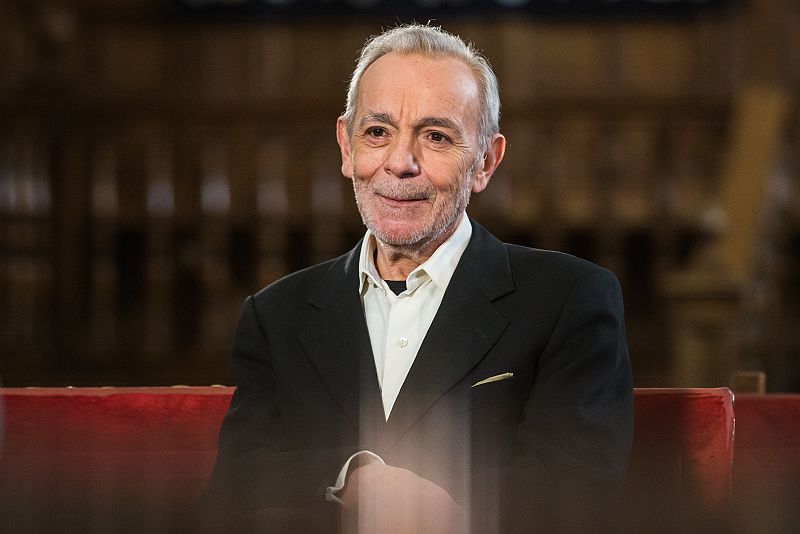 Con José Luis Gómez en el rodaje del primer capítulo de la serie