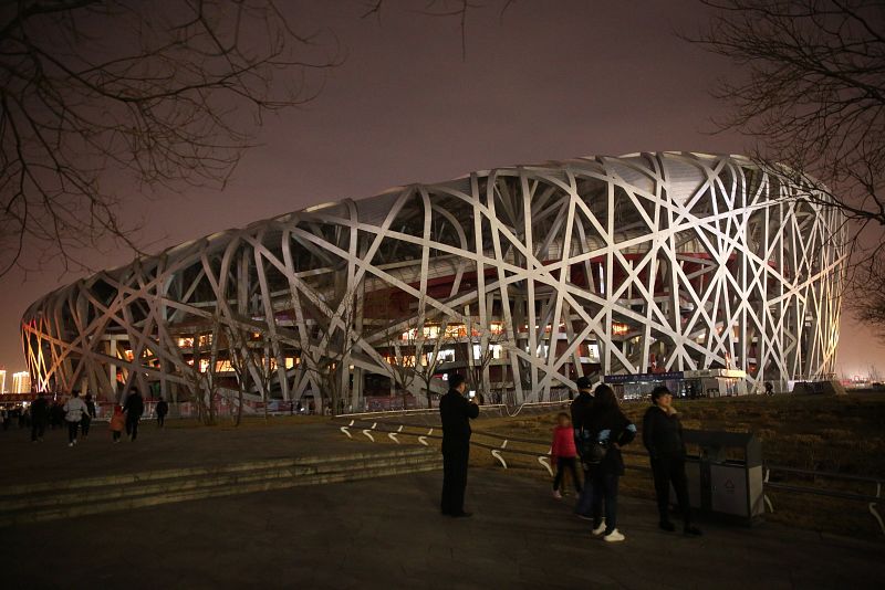 Se hace la oscuridad en el Estadio Nacional de Pekín