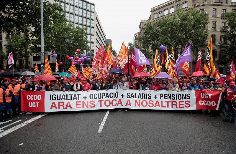 Manifestación del 1 de Mayo en Barcelona