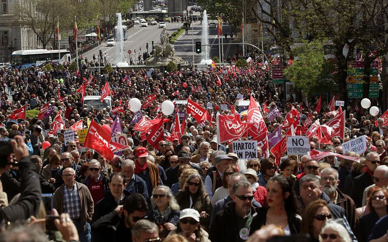 Manifestación en Madrid con motivo del Primero de Mayo.