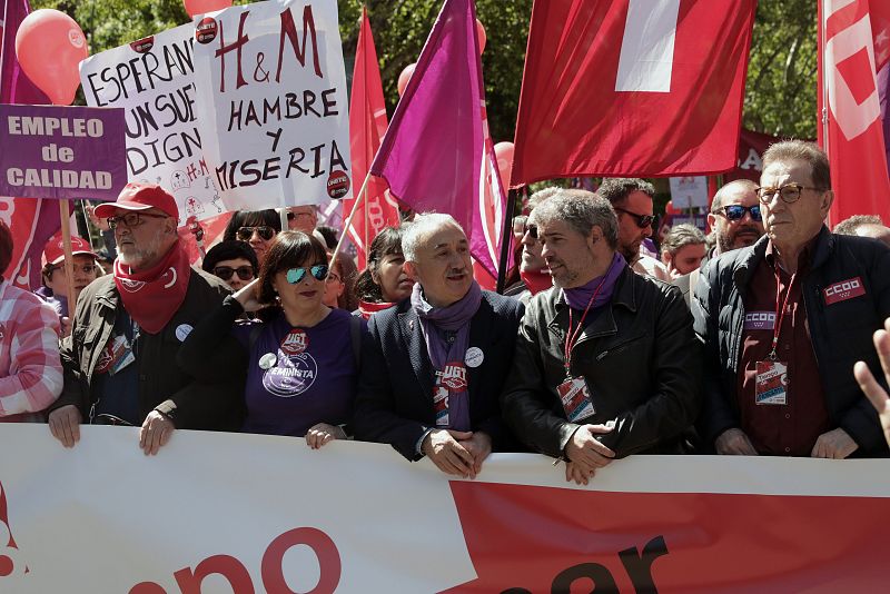 Manifestación en Madrid con motivo del Primero de Mayo.