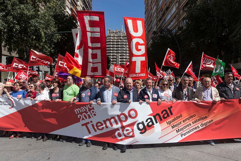 Manifestación del Primero de Mayo en Murcia