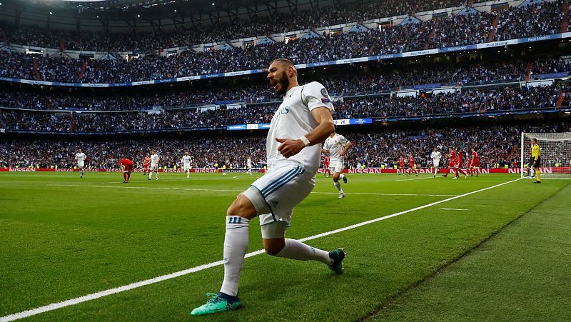 El francés ha festejado con rabia el tanto del empate en el minuto once.