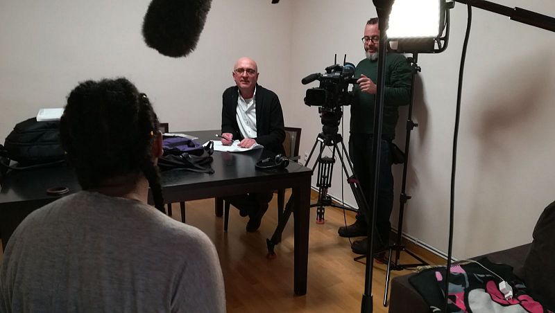 Curro Aguilera y Javi Ginés con Desiréé Bela