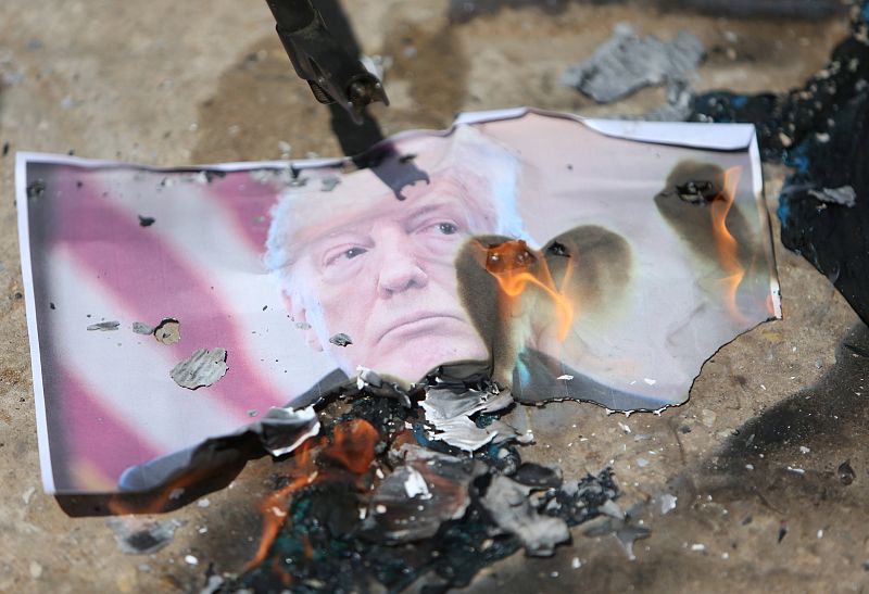 Protestas contra la embajada estadounidense en Jerusalén