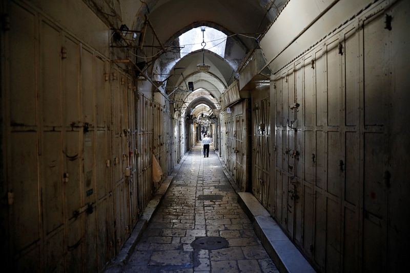 Las tiendas de la Ciudad Vieja de Jerusalén permanecen cerradas por la huelga general