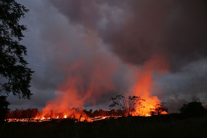 Fuego en el aire en Hawái