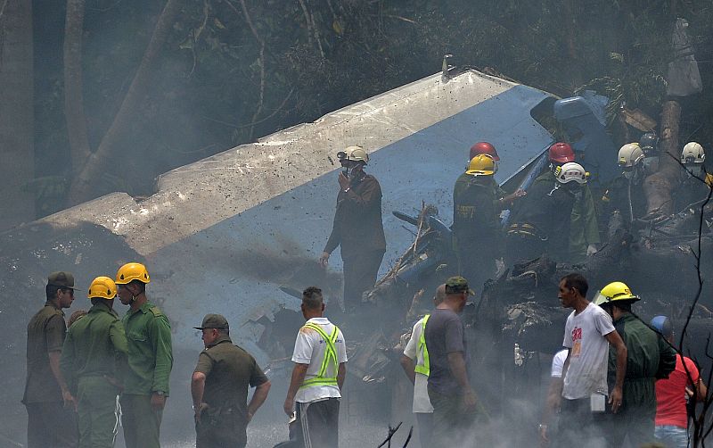 Primeras imágenes del accidente aéreo en La Habana