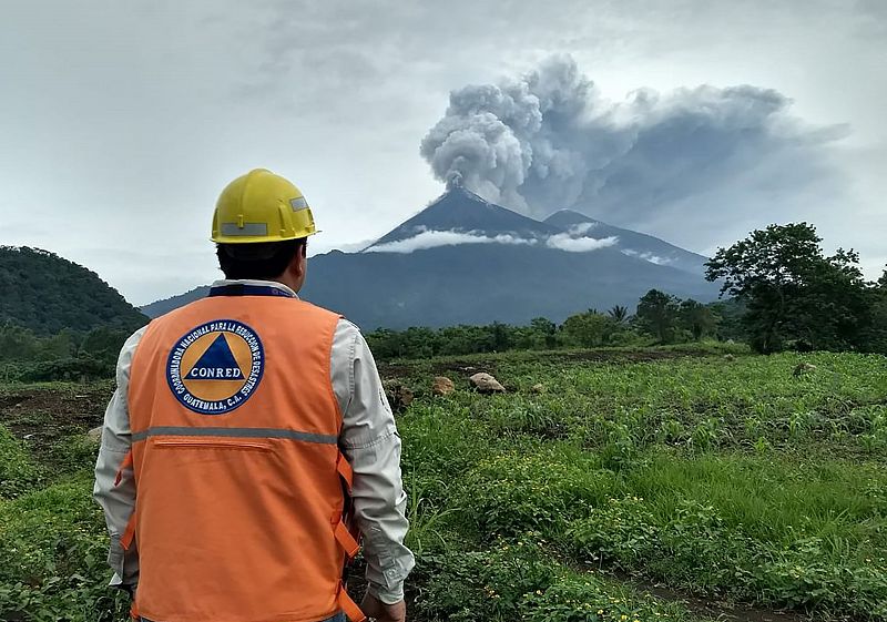 La erupción más violenta del volcán 'Fuego' en Guatemala