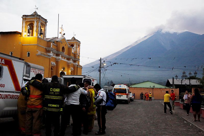 La erupción más violenta del volcán 'Fuego' en Guatemala