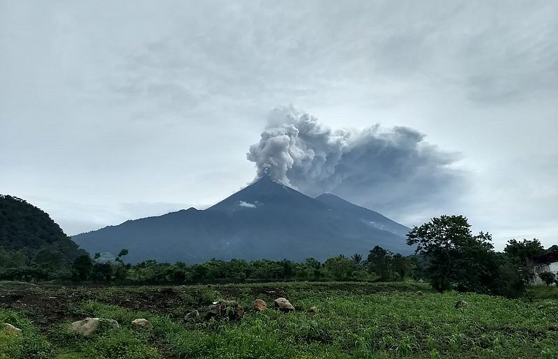 La erupción más violenta del volcán 'Fuego' en Guatemala