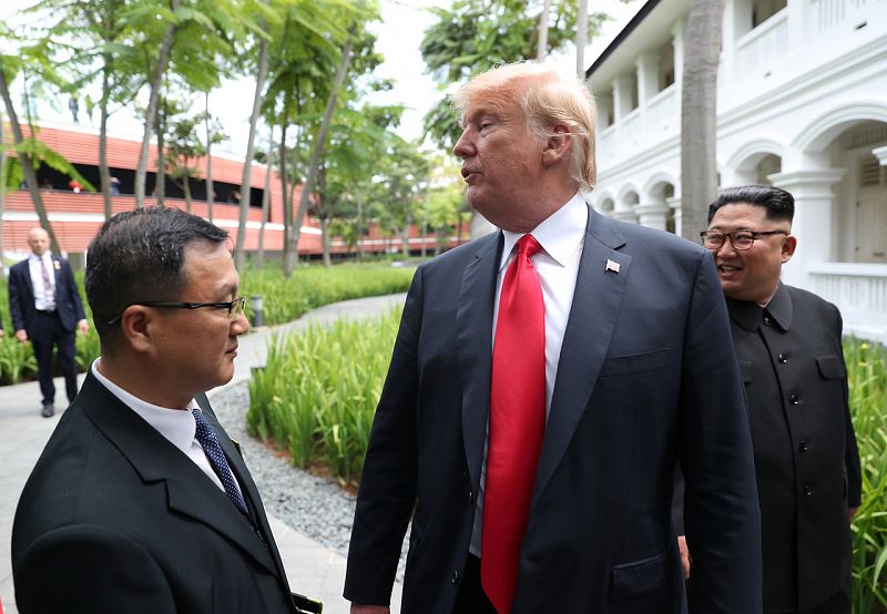 Trump y Kim se dirigen a la prensa al término de la cumbre