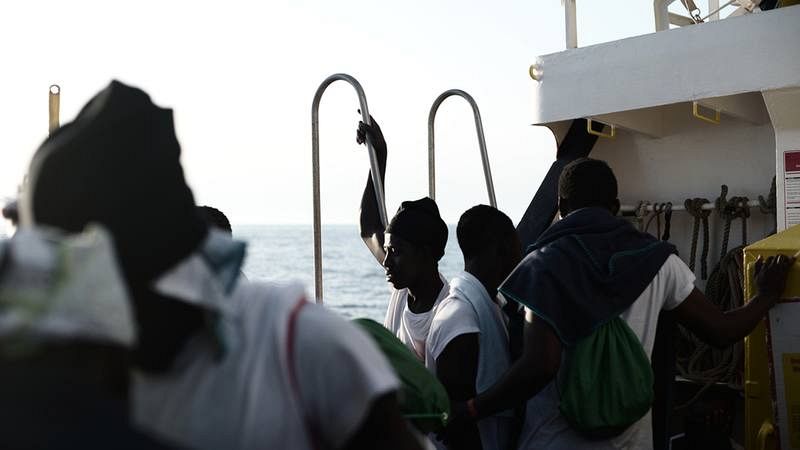 El Aquarius, 629 migrantes rumbo a Valencia
