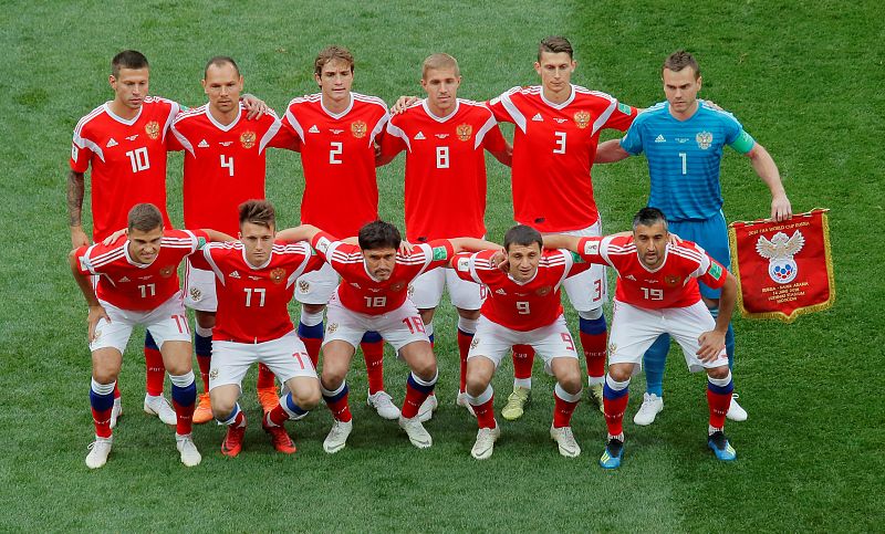 Once inicial del equipo ruso antes del arranque del Mundial de Rusia 2018.