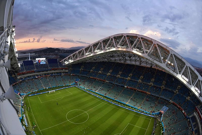 Vista general del Estadio Olímpico Fischt de Sochi.
