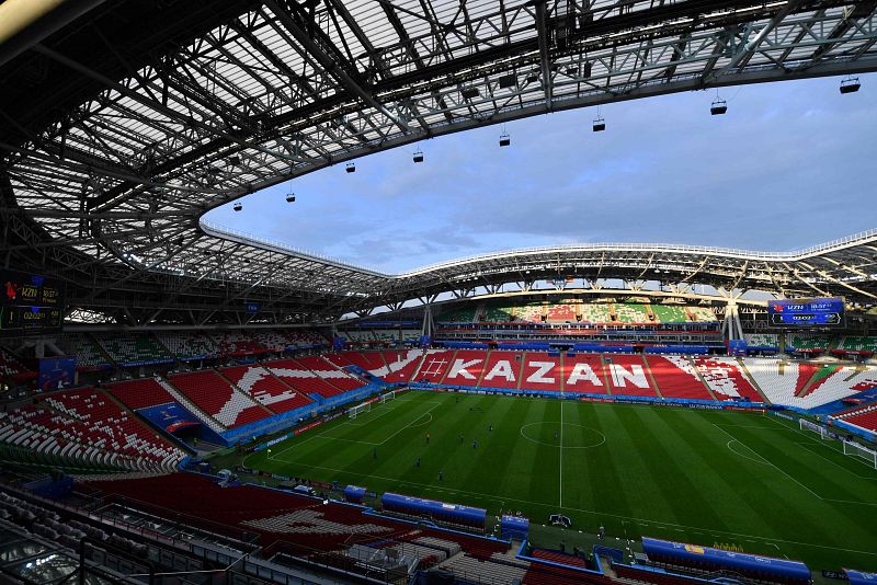 Vista del Kazán Arena, escenario del Irán-España