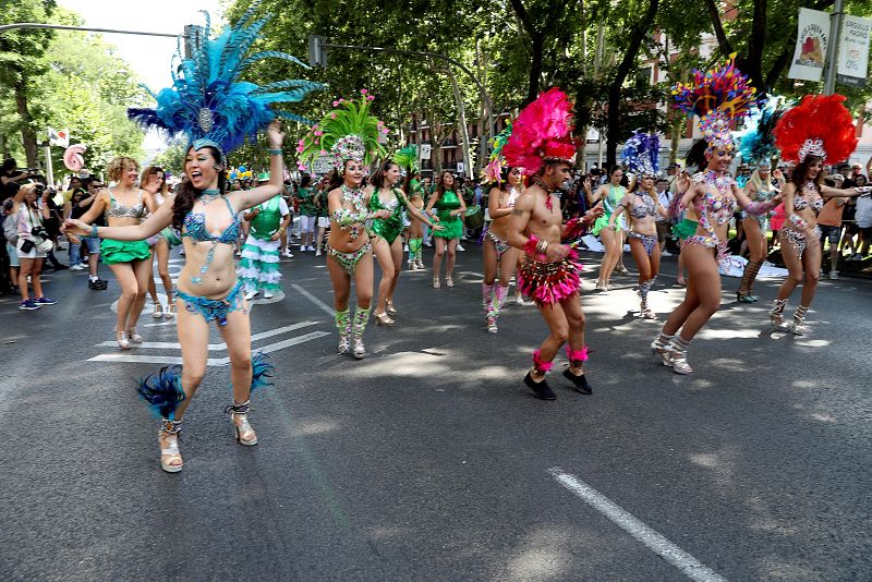 Manifestación del Orgullo en Madrid con el lema principal "Conquistando la igualdad, TRANSformando la sociedad"