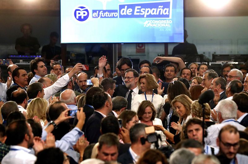 Mariano Rajoy llega junto a Cospedal Congreso Nacional del PP